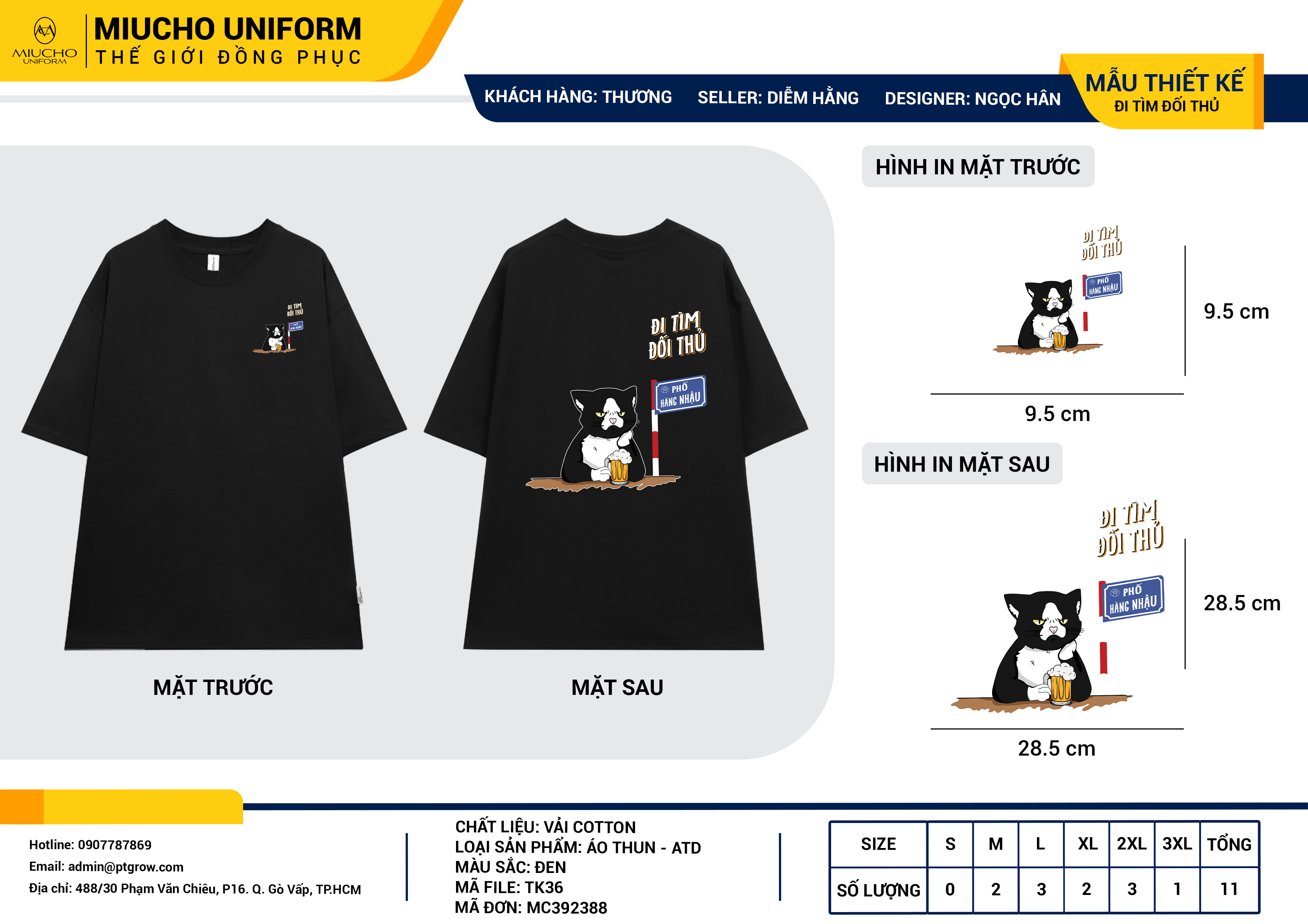 Áo thun thiết kế như nhu cầu TK36