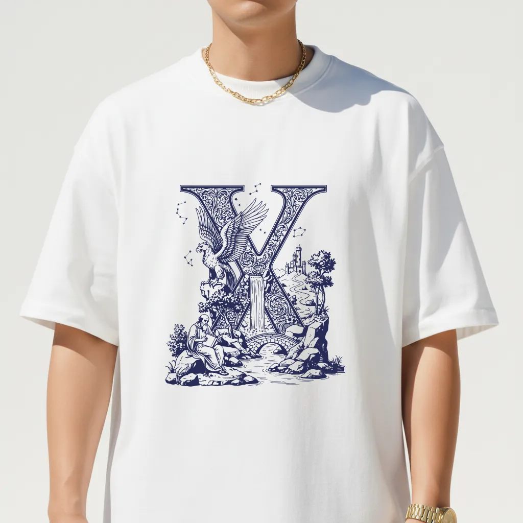 Áo phông form rộng Miucho Iconic vải cotton thoáng mát co giãn 2 chiều chữ X in artwork 2768_thumbnail_2