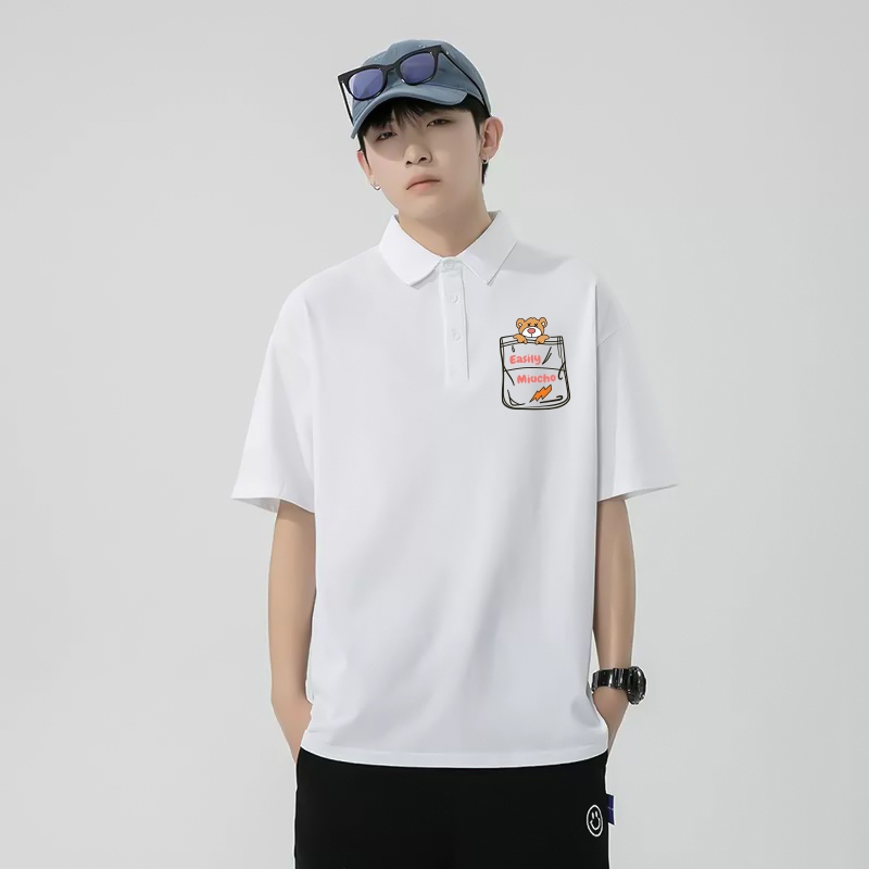 Áo polo nam đứng form tôn dáng PLD803 Miucho Man tay ngắn vải cotton Cổ trụ in basic_thumbnail_5