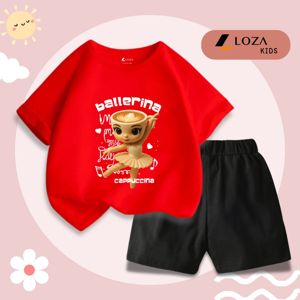 Bộ đồ bé gái in hình 'BALLERINA CAPPUCCINA' -  Loza Kids SB405_thumbnail_4