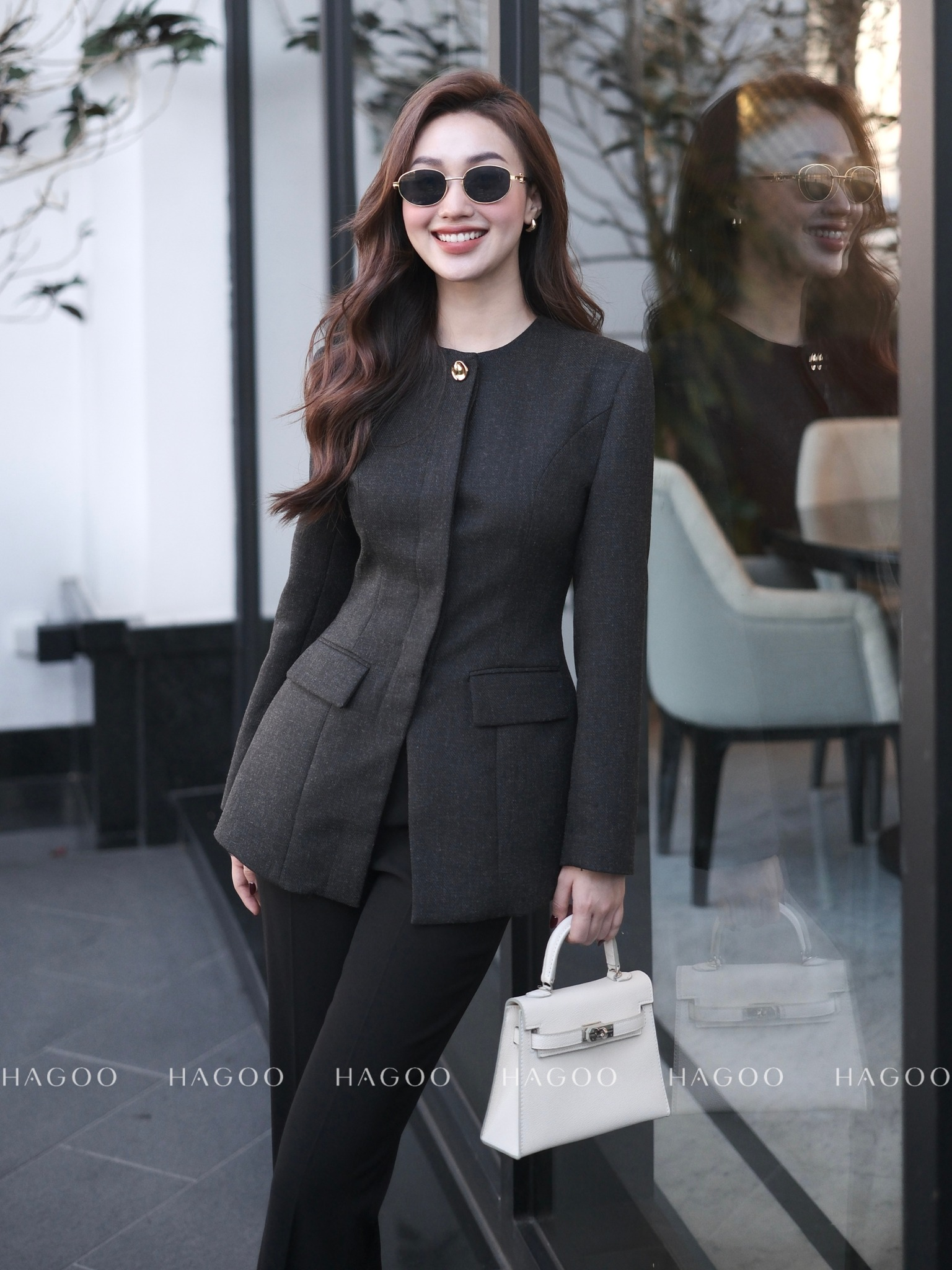 Áo blazer dấu khuy HAGOO_thumbnail_2