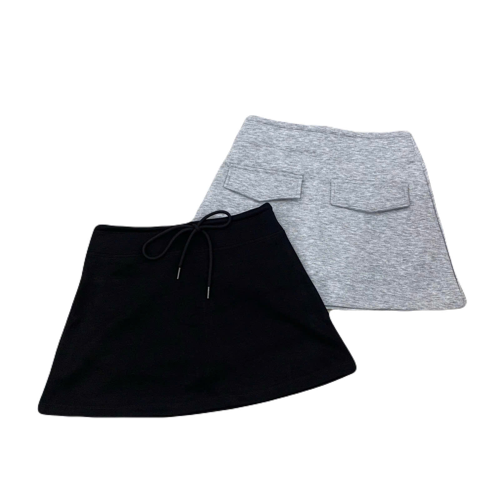 Chân váy thun umi phối túi ( XÁM )_thumbnail_2