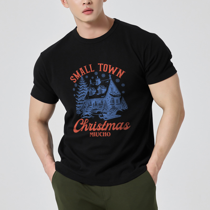 Áo phông nam giáng sinh noel form rộng cổ tròn vải cotton thoáng mát 1793 Miucho Iconic in mix_thumbnail_10