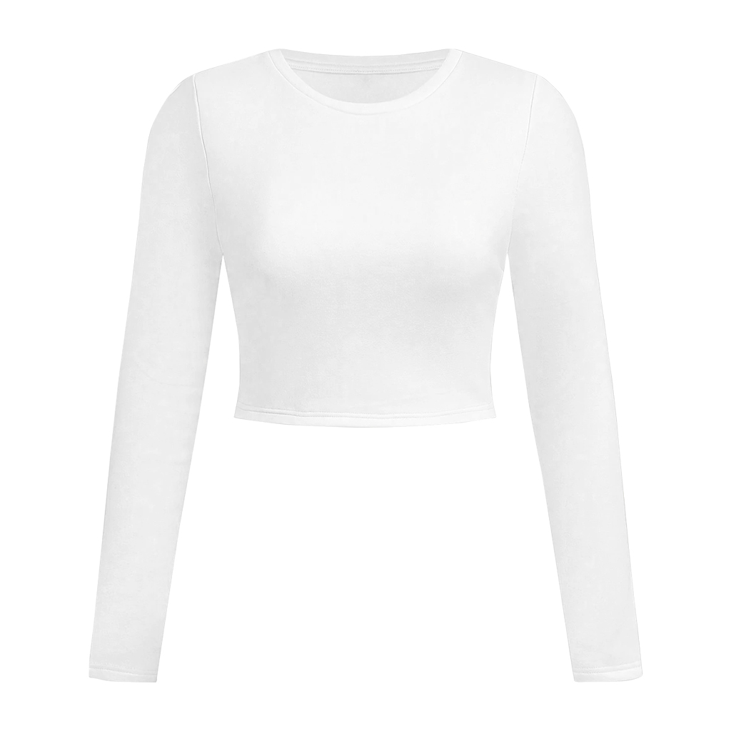 Áo tay dài ôm body croptop Beezy cổ tròn AT00044 vải visco 4 chiều hack dáng mềm mại thoáng mát_thumbnail_0