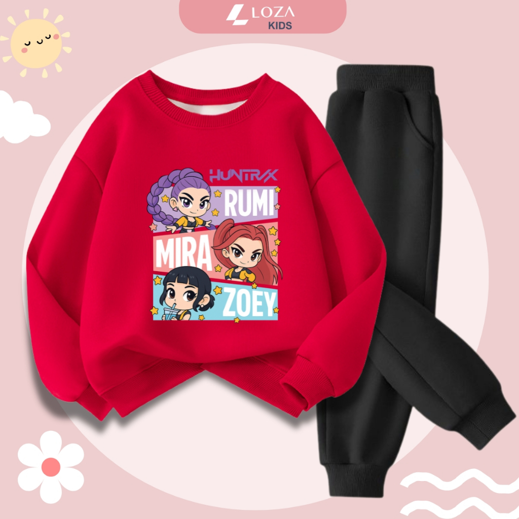 Set bộ nỉ bé gái in hình nhóm nhạc Huntrix - Loza Kids BI541_thumbnail_2