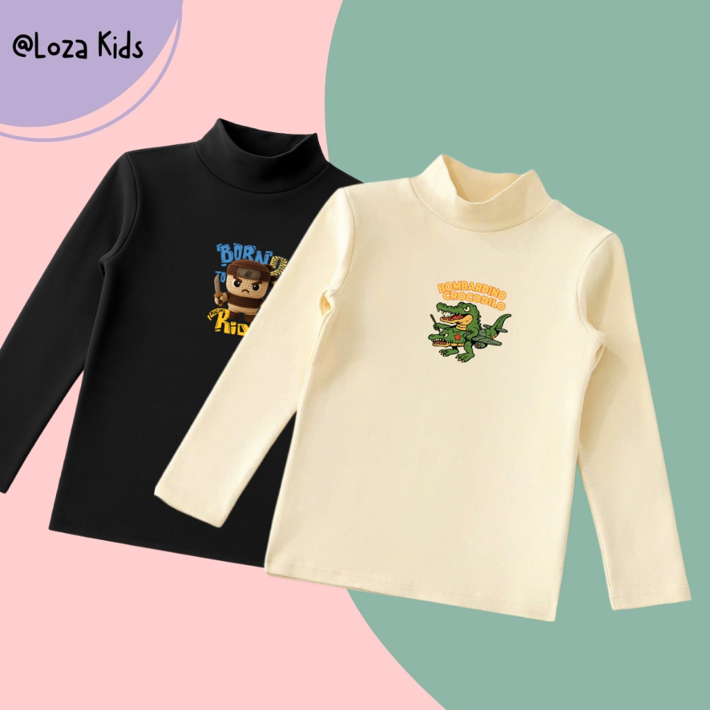 Áo giữ nhiệt cho bé trai in Brainrot, Tralalero Tralala chất cotton borip- Áo thu đông bé trai Loza Kids CE002_thumbnail_4