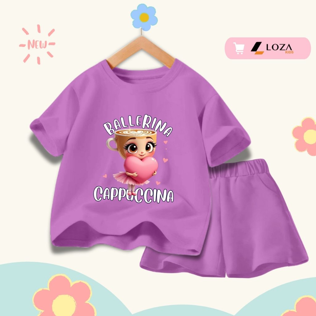 Bộ đồ bé gái in hình 'BALLERINA CAPPUCCINA' -  Loza Kids SB400_thumbnail_3