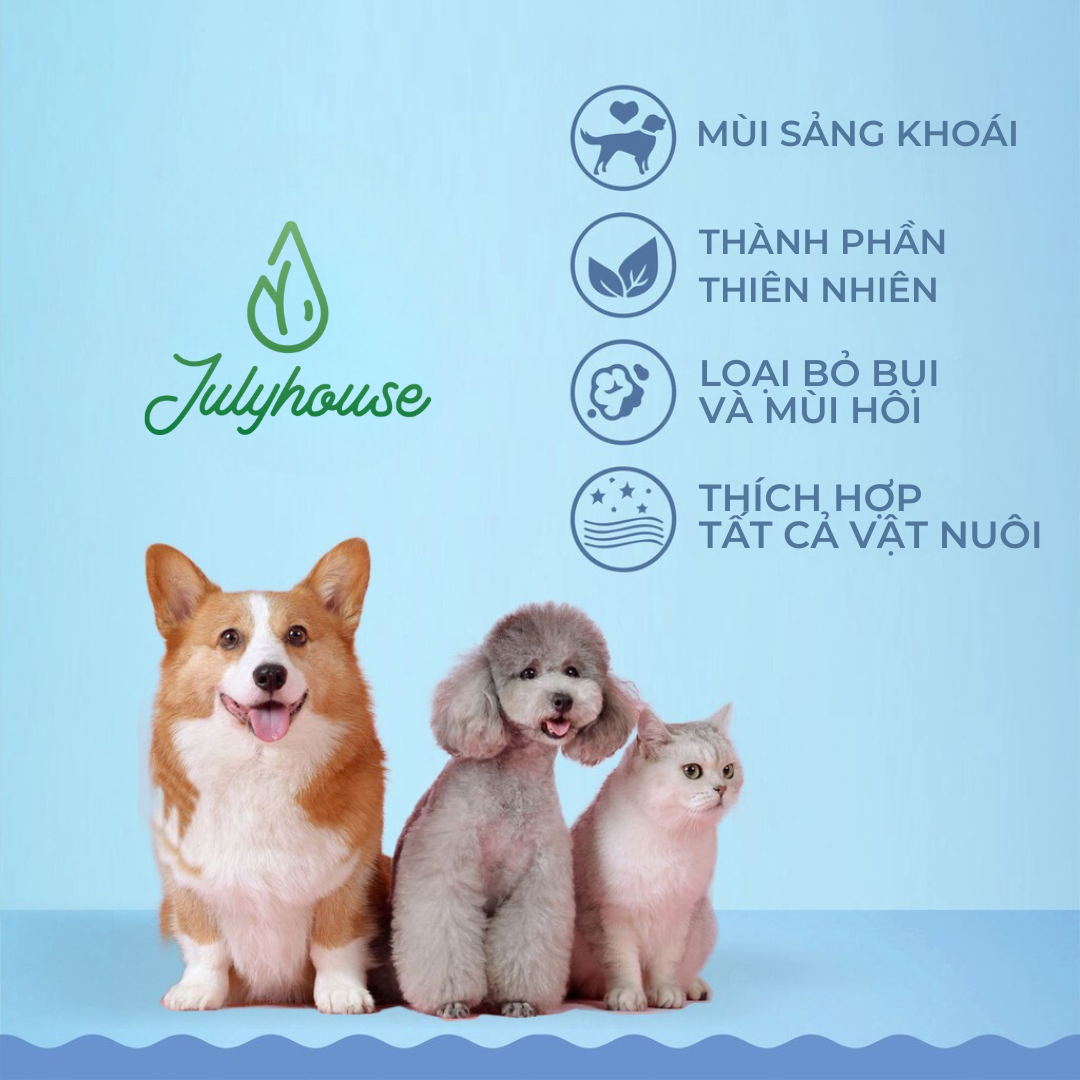 Nước lau sàn khử mùi hôi chó mèo Julyhouse