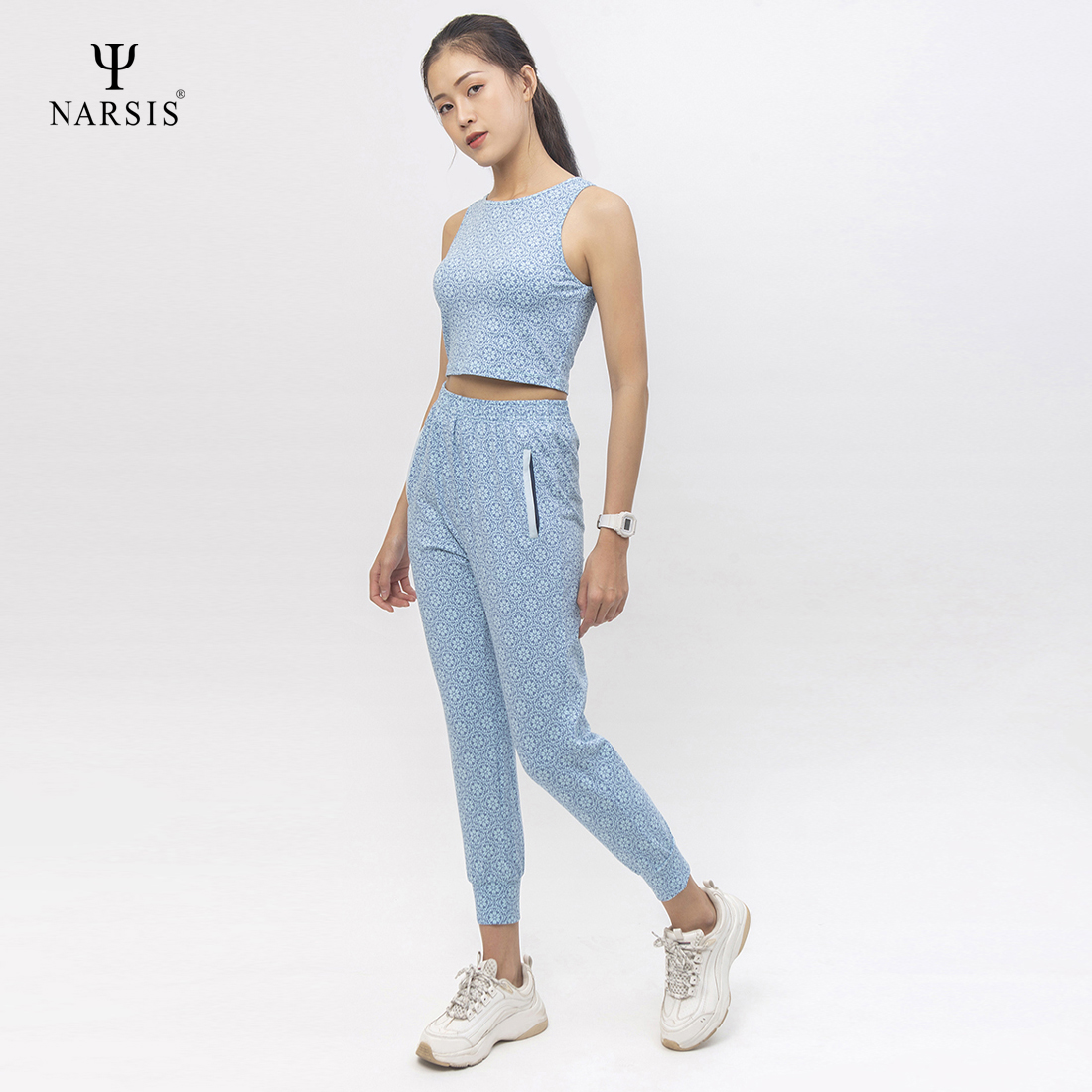 BỘ TẬP NỮ H0004 NARSIS VẢI COTTON SPANDEX CO GIÃN, THOÁNG MÁT, CHẤT LIỆU CHỐNG NHĂN, ĐÀN HỒI TỐT