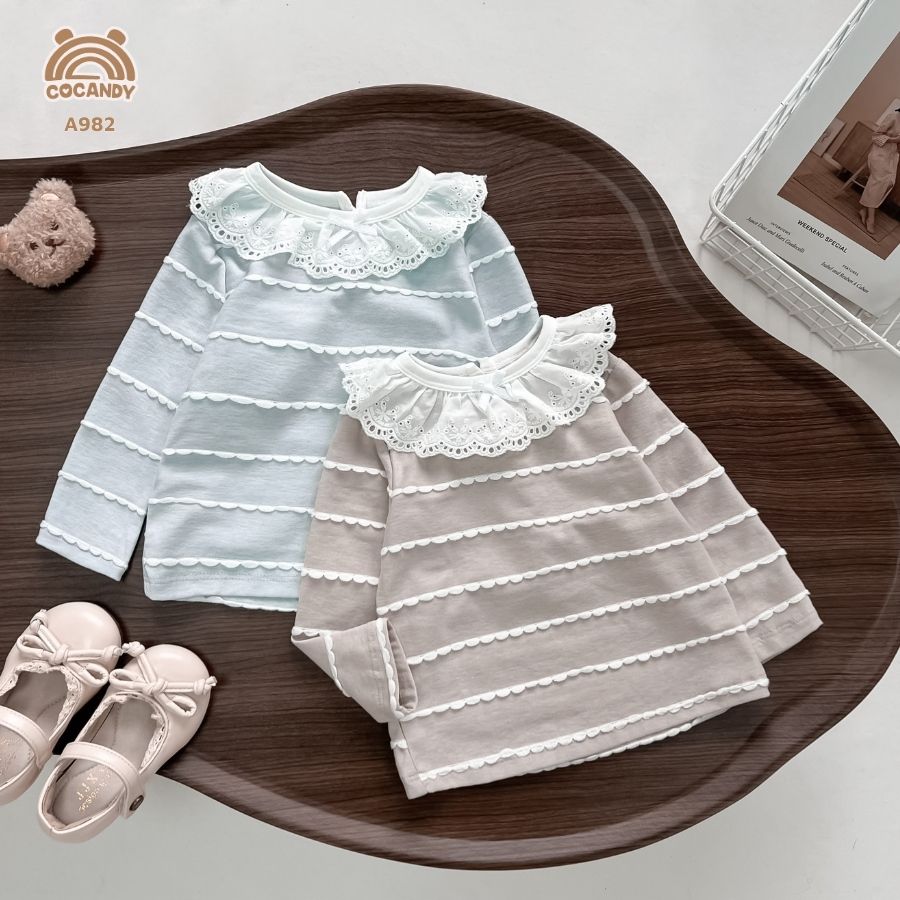 Áo dài XANH sóng nhún bèo cổ_thumbnail_4