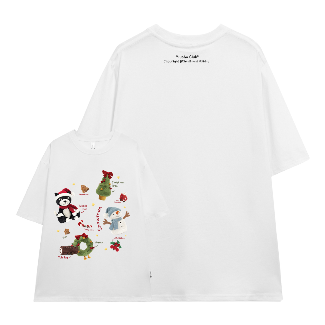 Áo thun nữ giáng sinh noel form rộng chất vải cotton 4 chiều thoáng mát ATD1715 Miucho in mix_thumbnail_15