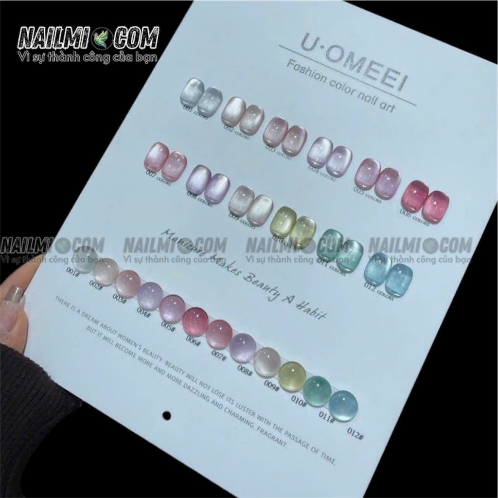 Set mắt mèo - 12 màu -Ánh trăng - U- OMEEI