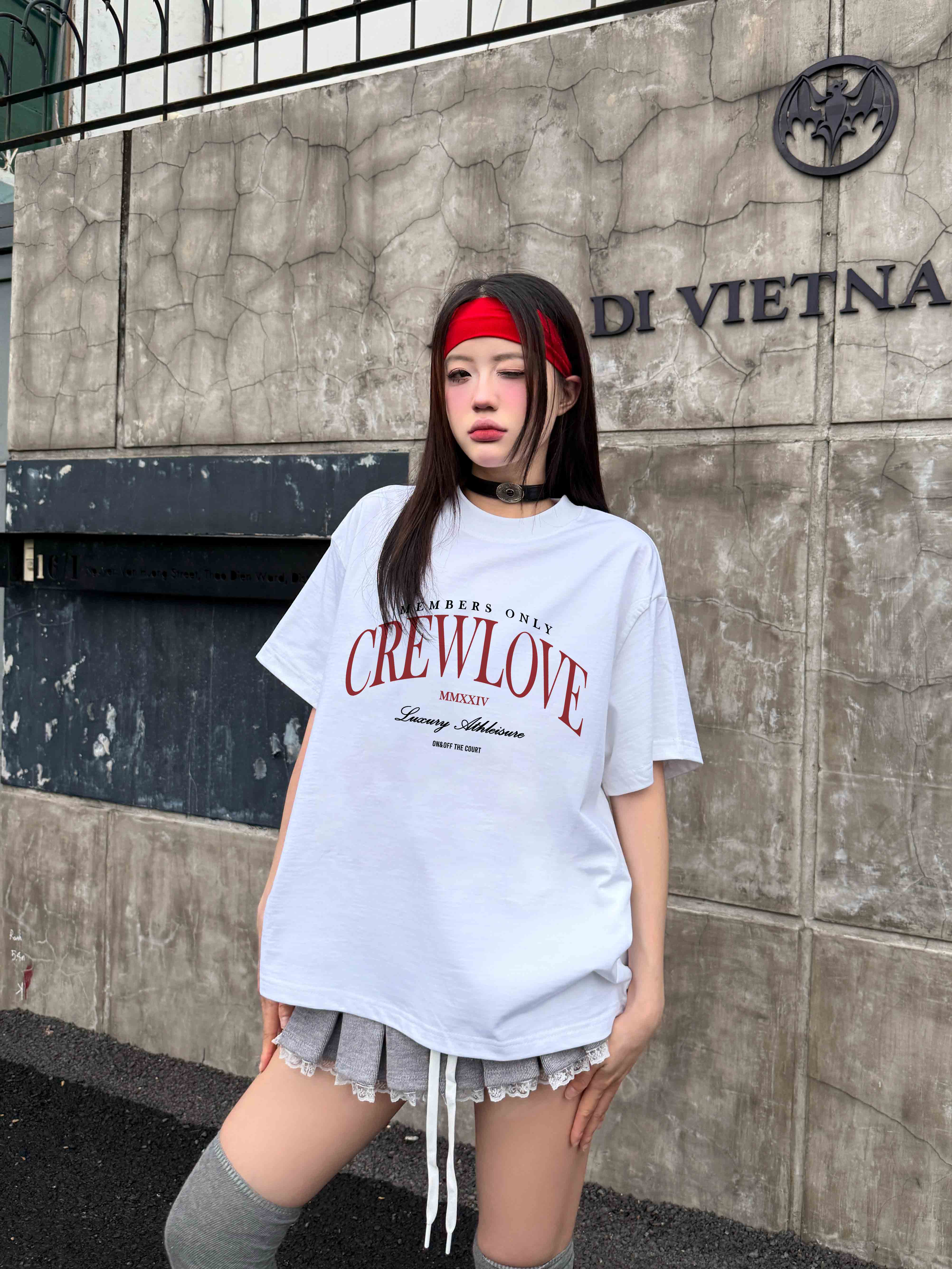 Áo thun unisex form boxy cổ tròn AXD2345 Miucho vải cotton co giãn thoáng mát in typography_thumbnail_2