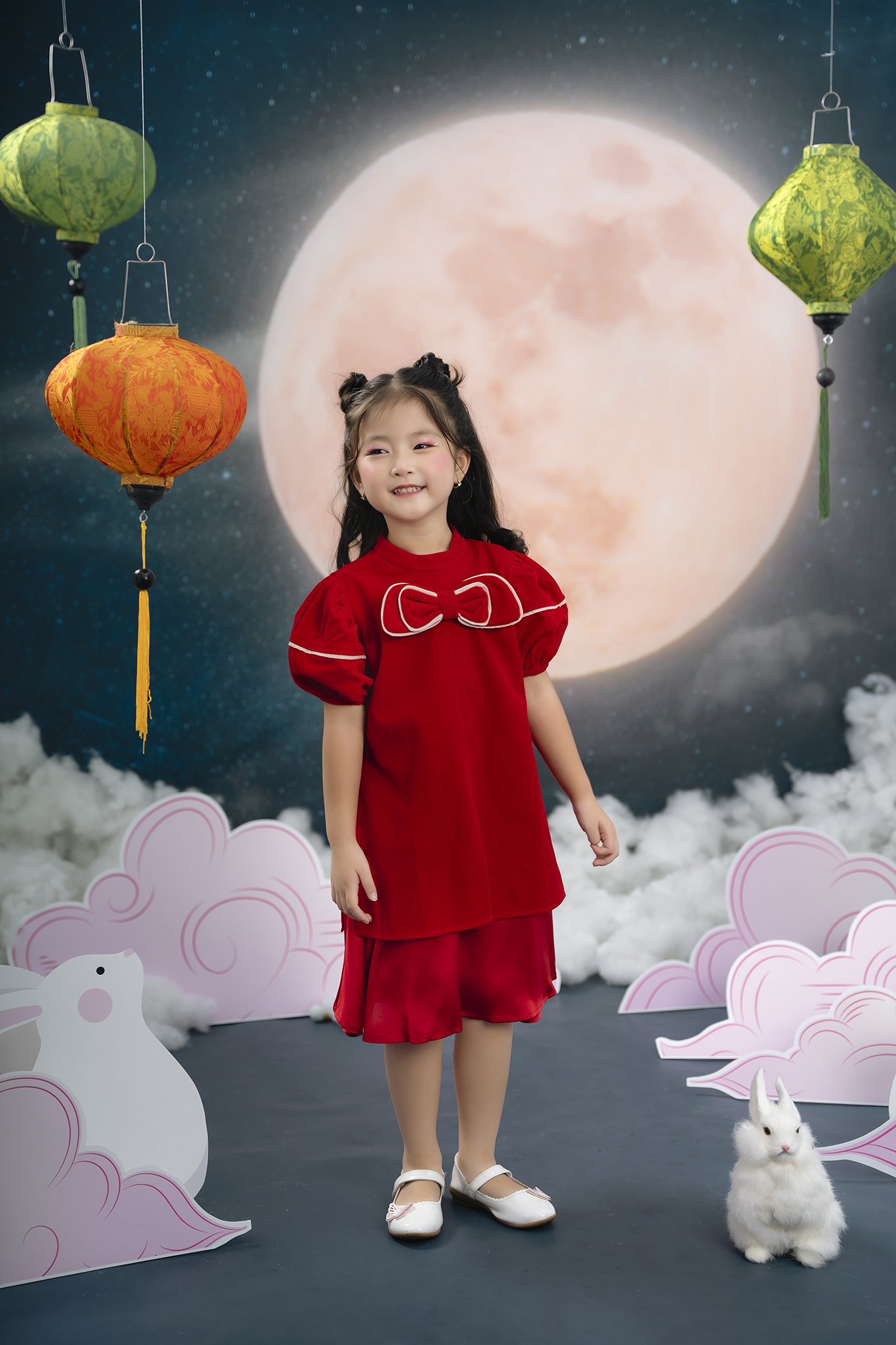 Áo dài nhung phối nơ viền_thumbnail_2