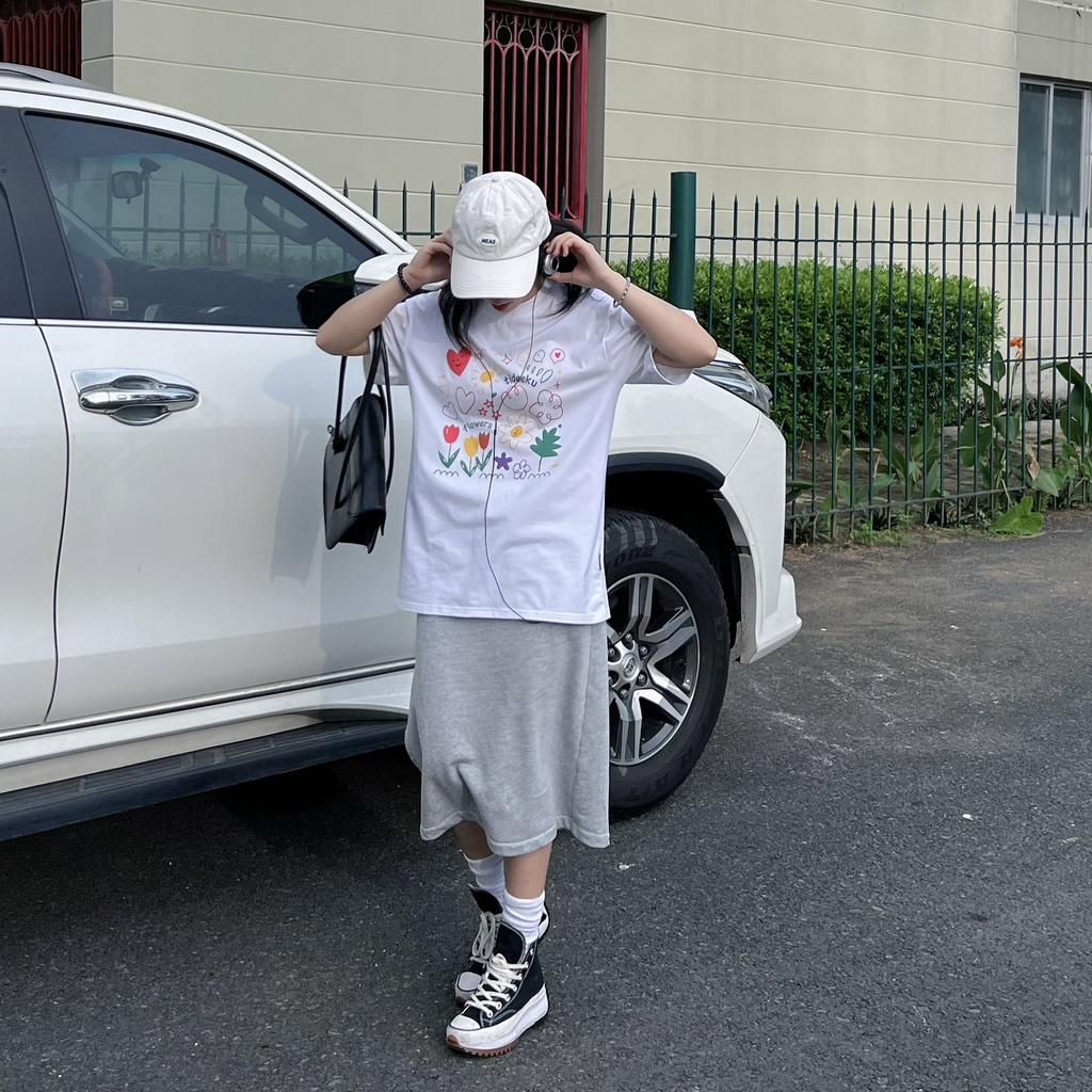 Áo thun trắng tay lỡ form rộng đẹp oversize chất vải cotton mềm mịn AT271 Miucho in graphic_thumbnail_2