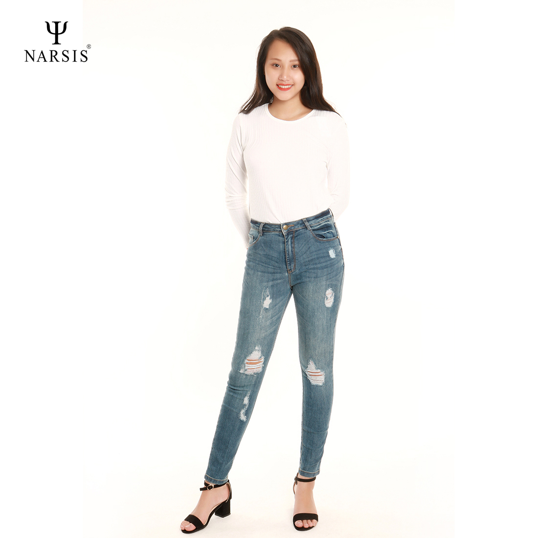 QUẦN BÒ SKINNY - P7006 NARSIS CHẤT LIỆU JEAN BỀN BỈ, CÁ TÍNH, TRẺ TRUNG, THỜI TRANG_thumbnail_2