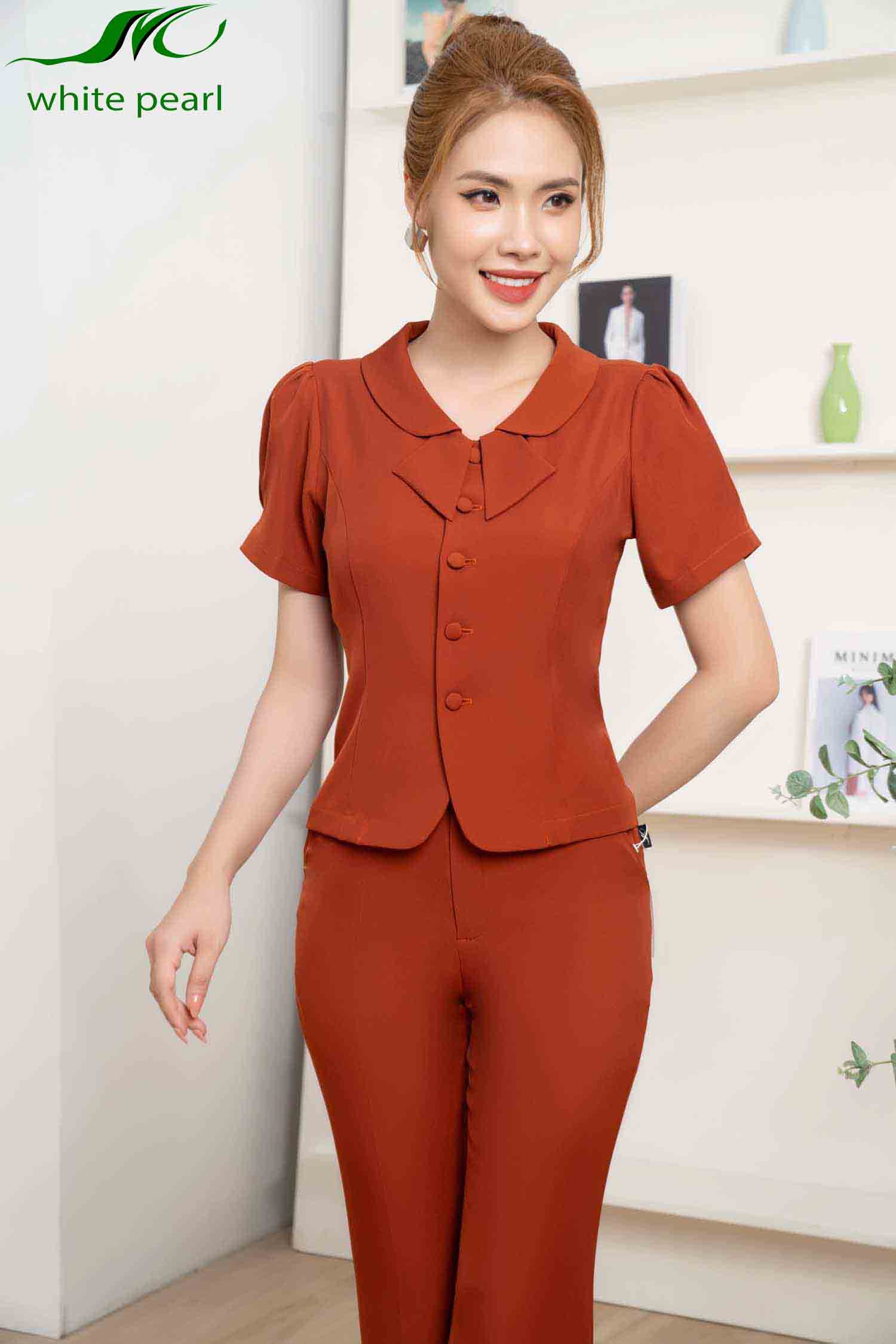 Ao ký giả cổ sen 2 lá thời trang công sở nữ cao cấp White Pearl_thumbnail_4