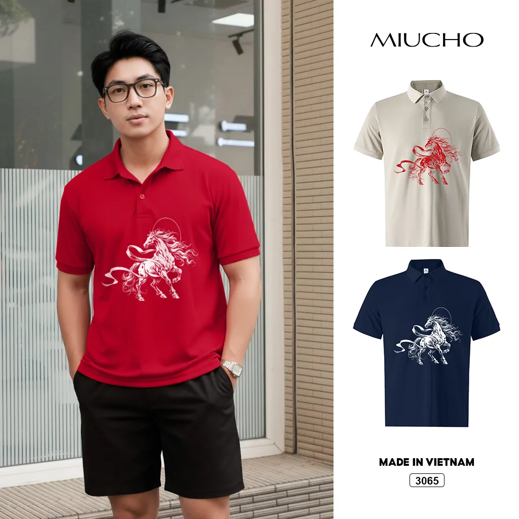 Áo polo Tết Bình Ngọ Miucho Iconic 3065
