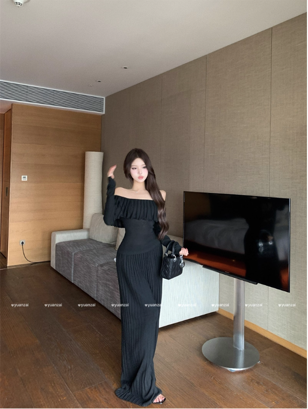 Áo Len Trễ Vai Thanh Lịch – Set Dài Nữ Tính_thumbnail_7