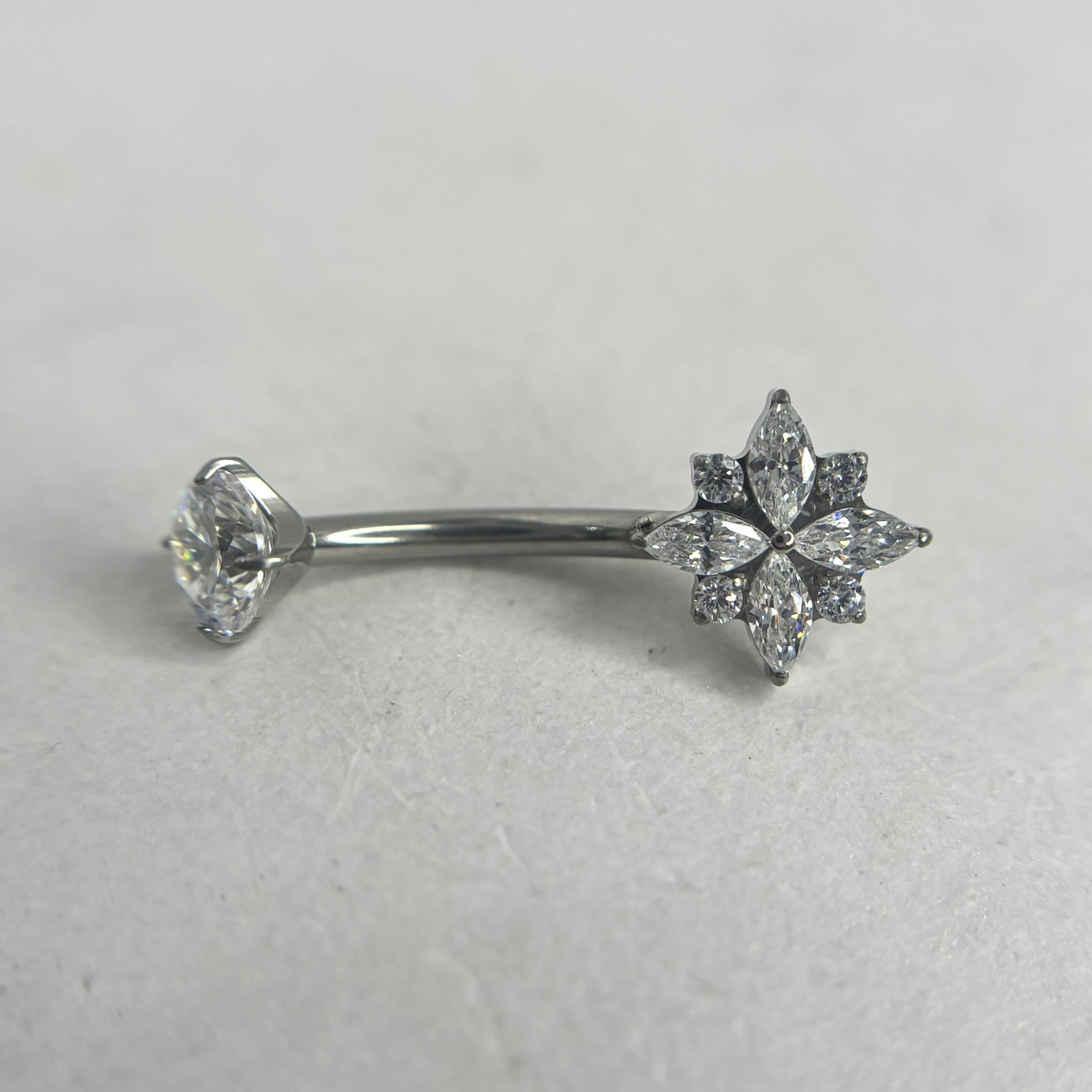 Rốn titan đầu đá đầu hoa 4 cánh 12mm