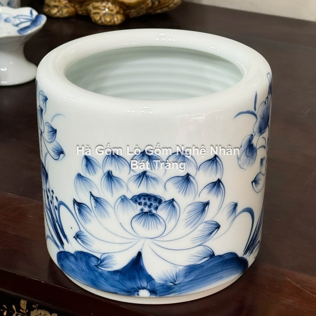 Bát Hương đồ thờ cúng - bộ thờ cúng đồ thờ MEN SEN CHÀM (KHÔNG BAO GỒM ĐẾ) Lư hương