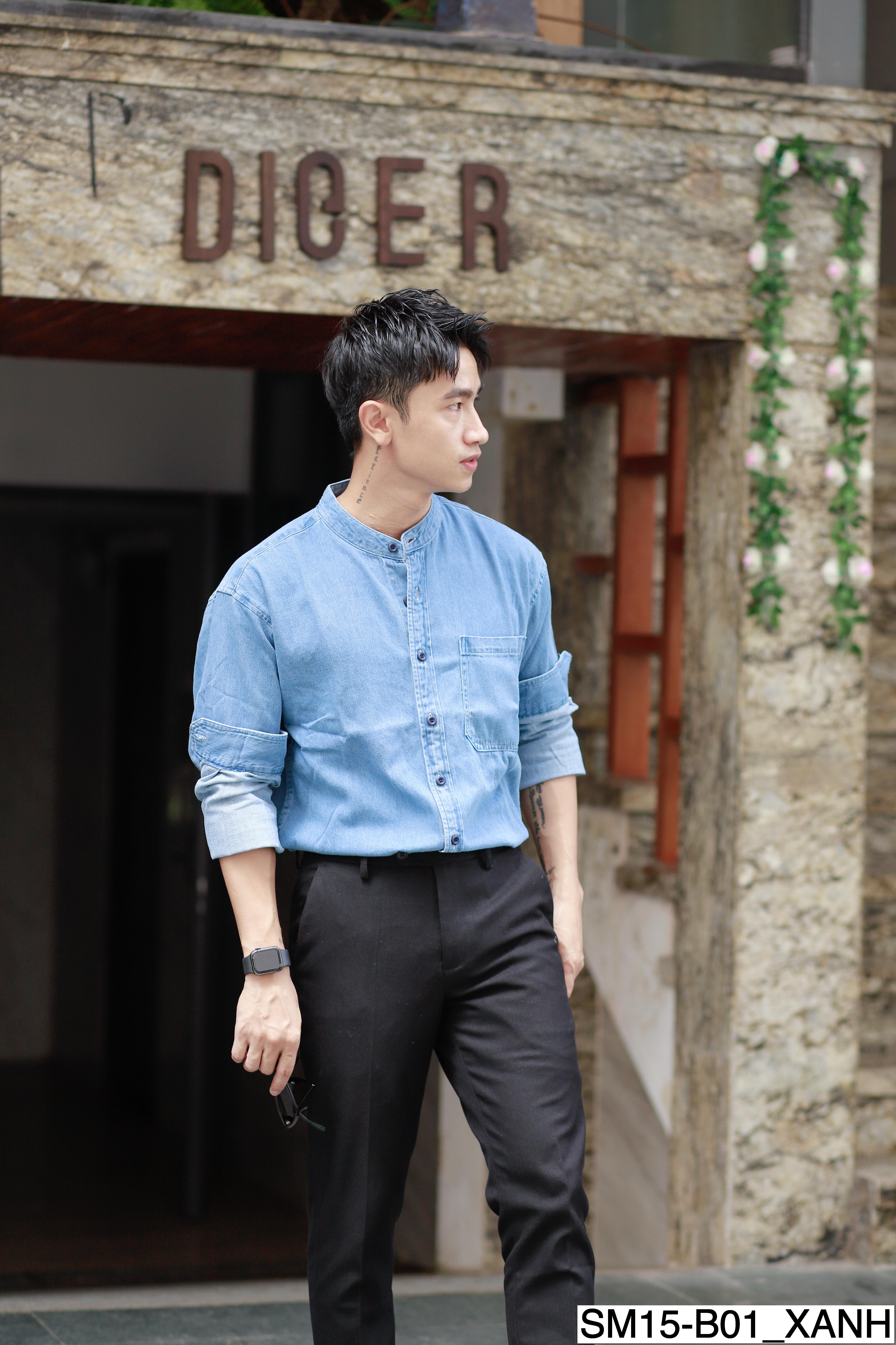 B01 SM15 - Áo sơ mi nam slimfit công sở