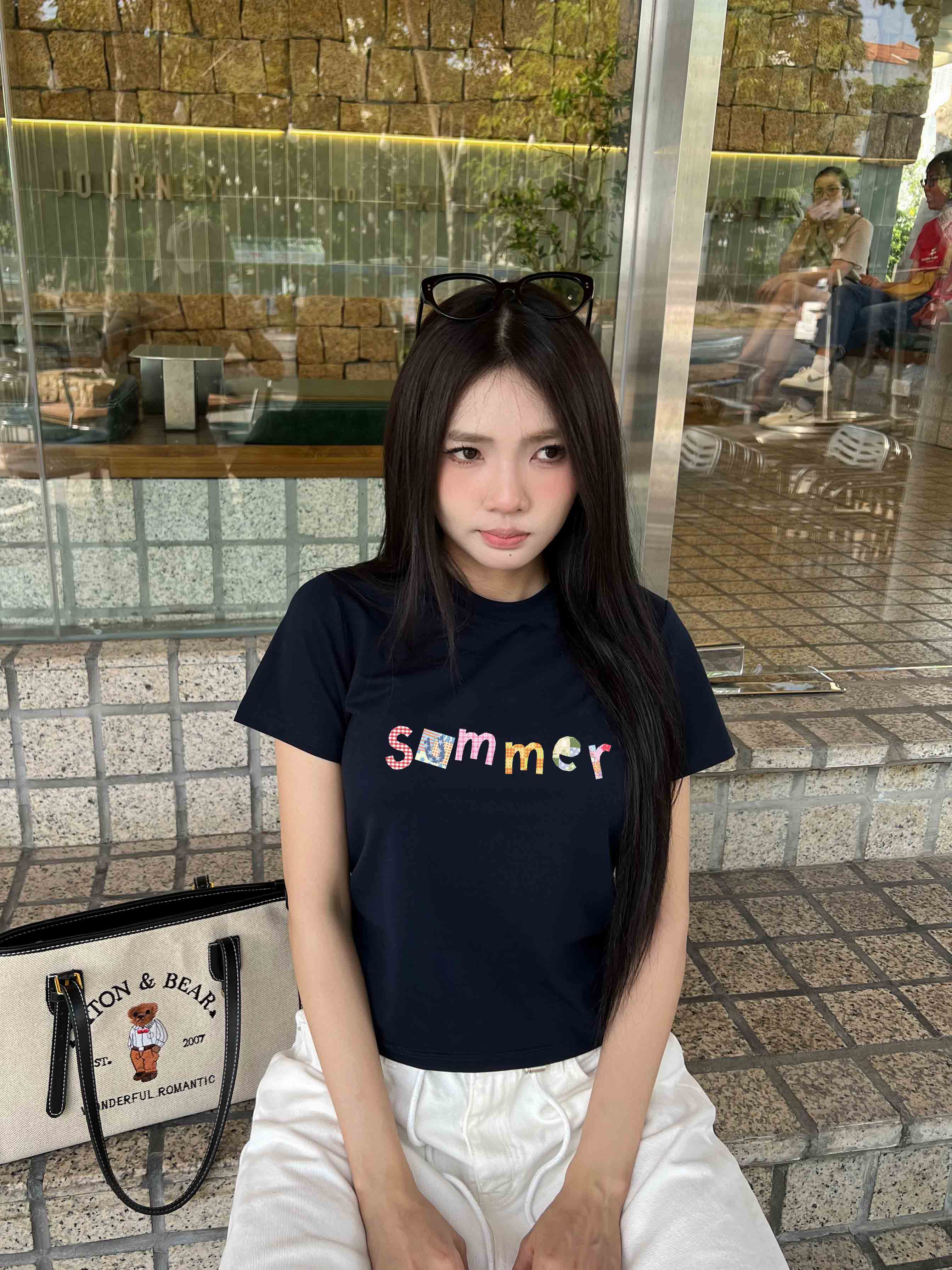 Áo baby tee ôm body hè biển 2191 Miucho cổ tròn vải cotton 4c thoáng mát in mix_thumbnail_2