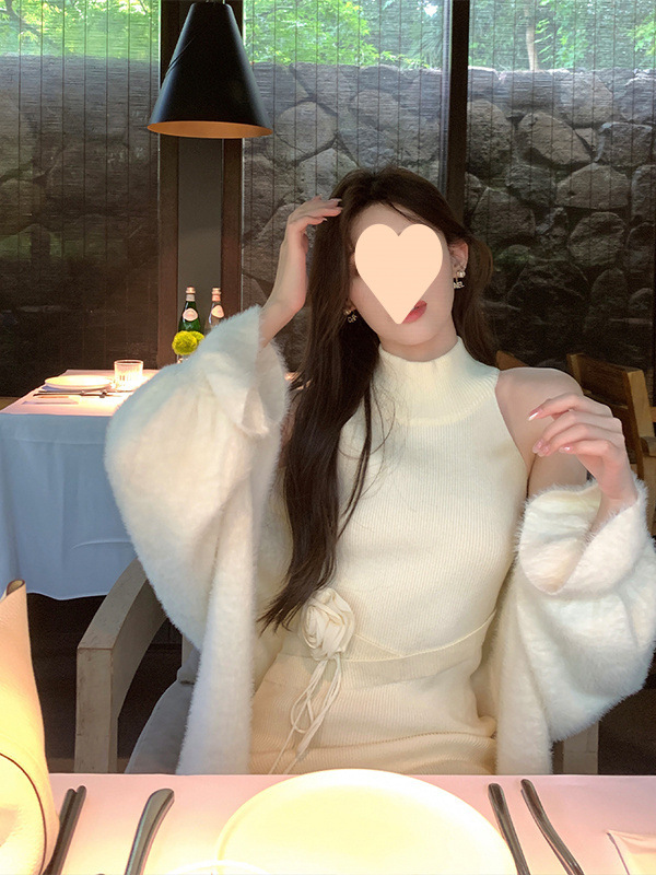 Áo len dáng ôm , áo choàng lông_thumbnail_2