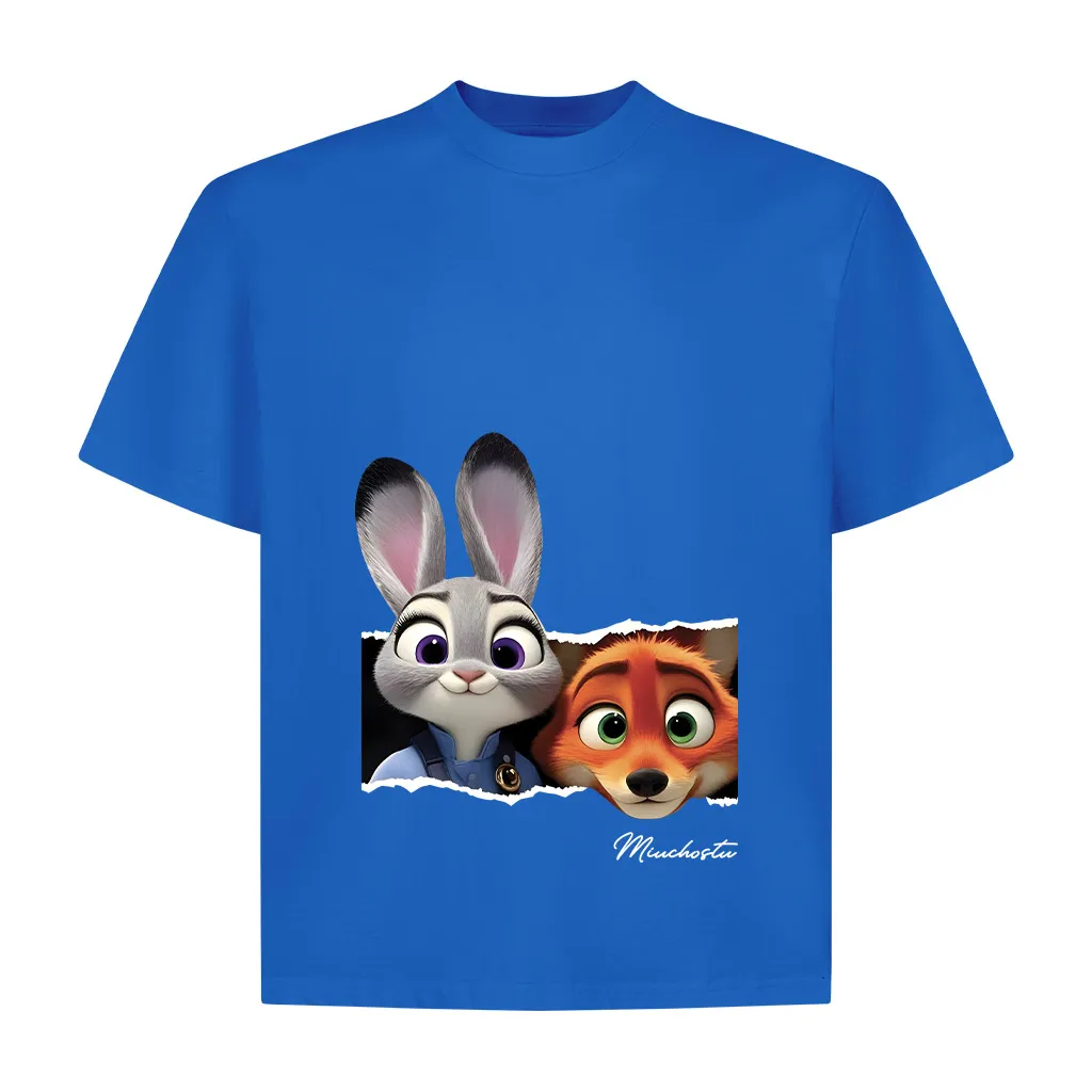 Áo thun couple form boxy Miucho Club vải cotton co giãn 2 chiều thoáng mát Judy Hopps in mix 2826_thumbnail_16