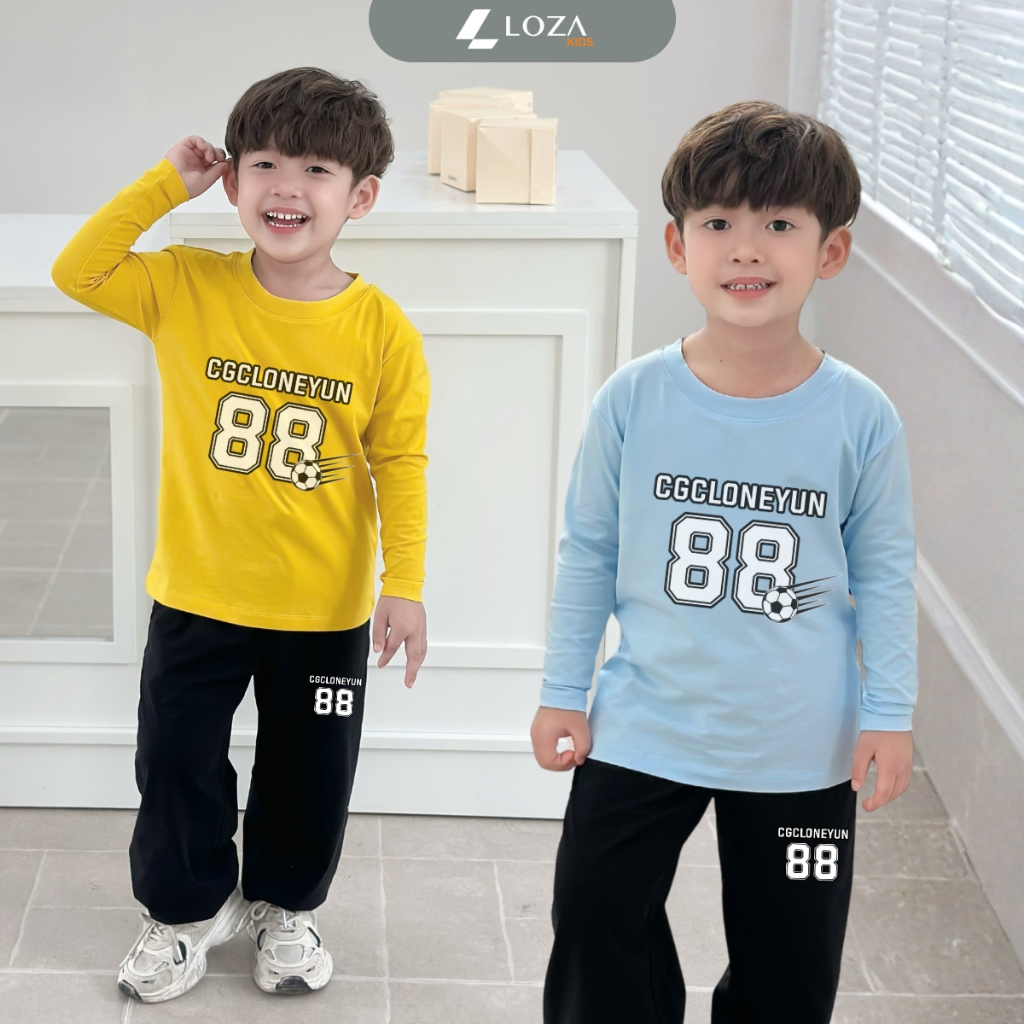 Bộ Thu - Đông bé trai in số 88 - Loza Kids BW451