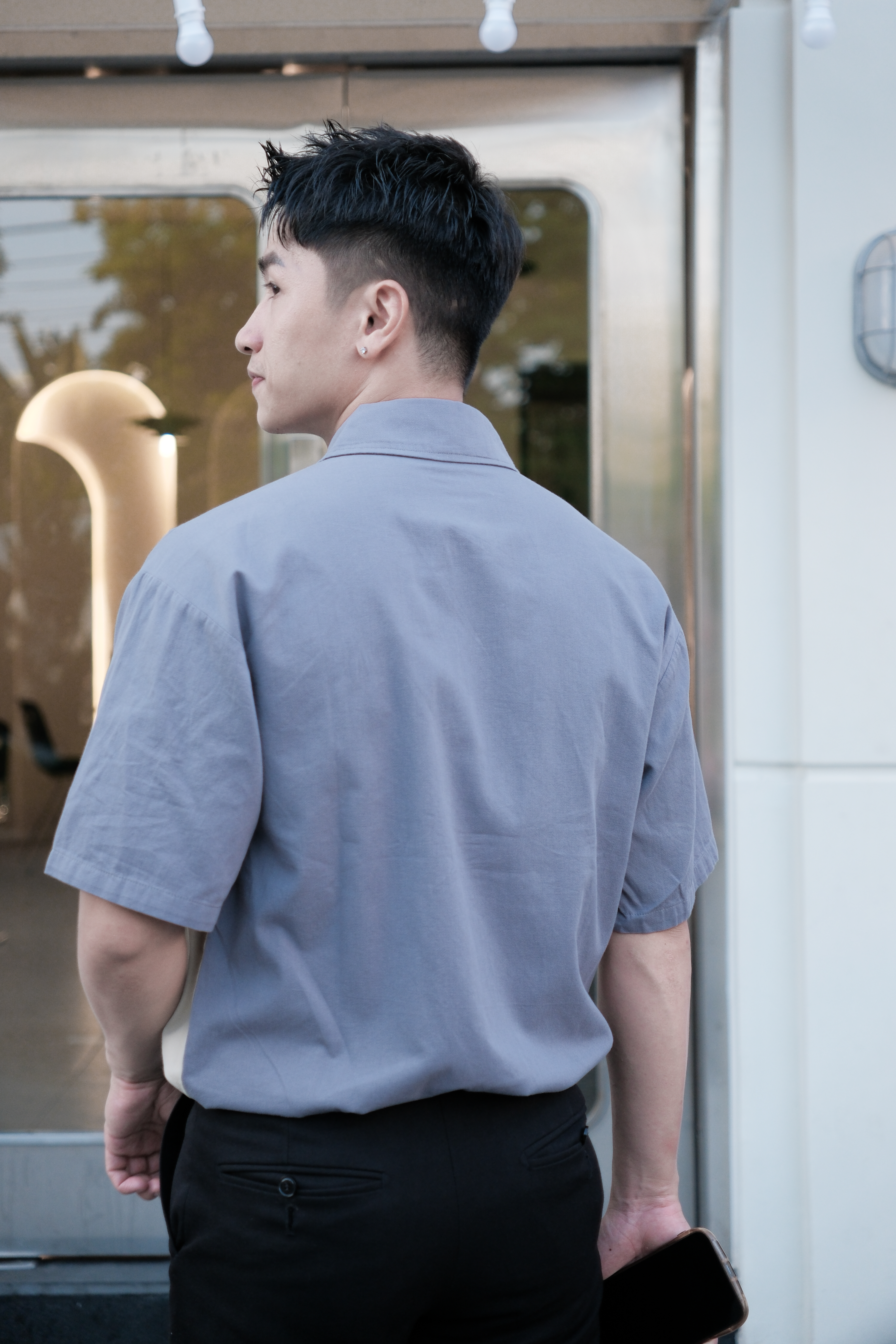 SA35 - Áo Sơ Mi Nam Tay Ngắn Phong Cách Nhật Bản, Chất Liệu Bông 100%, Thiết Kế Phối Màu Trẻ Trung_thumbnail_12