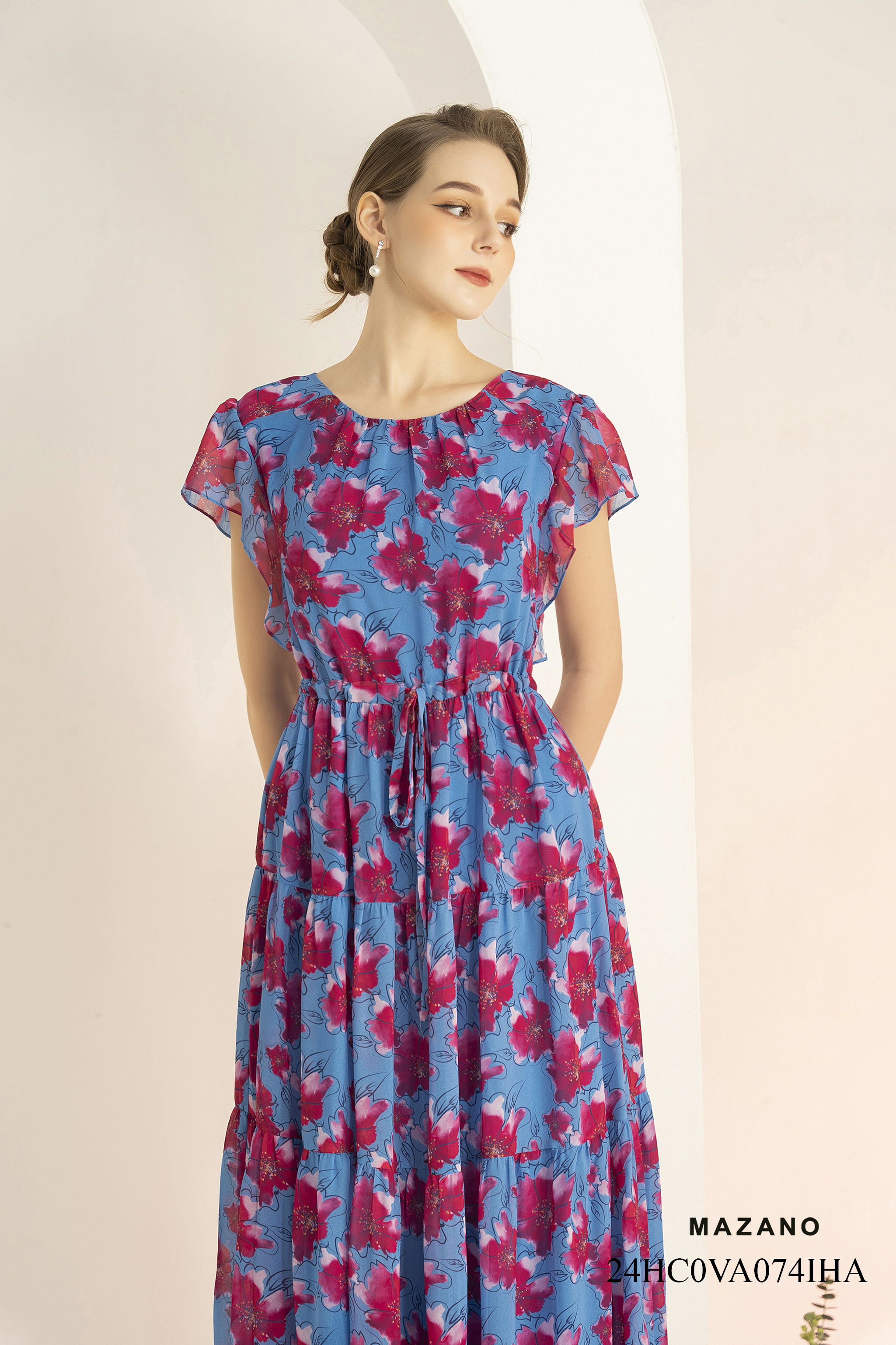 Đầm Maxi Hoạ Tiết Hoa Nhiệt Đới_thumbnail_4