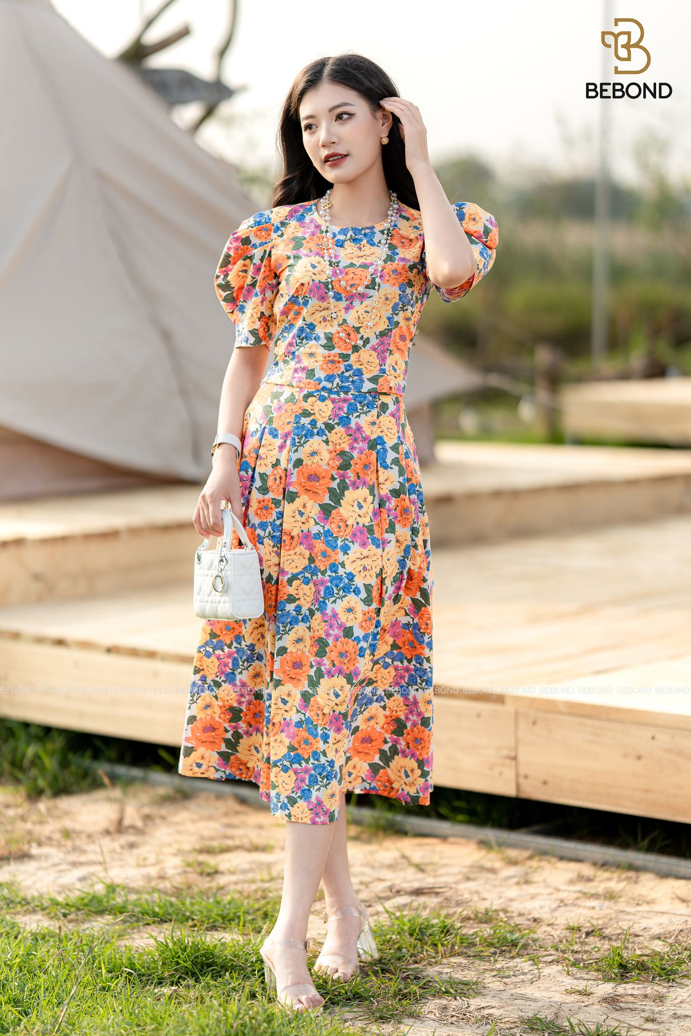 Set Áo Crotop - Chân váy xòe Pansy HOA CAM_thumbnail_3