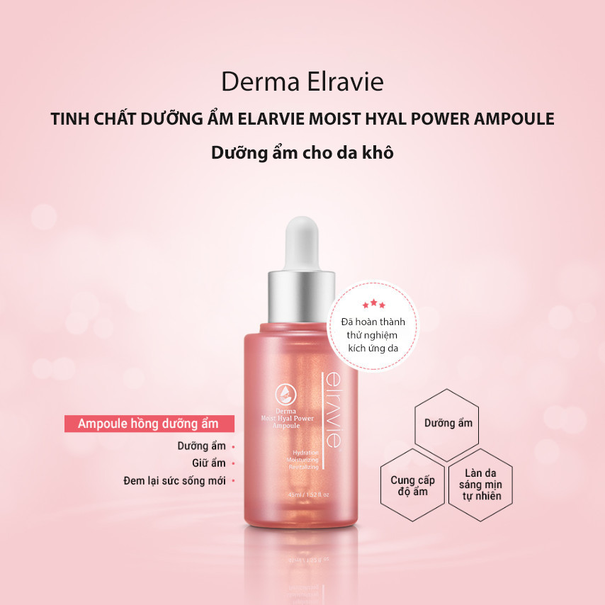 Tinh Chất Cấp Ẩm Chuyên Sâu, Trắng Khỏe Cho Da Khô Elravie Moist Hyal Power Ampoule 45ml_thumbnail_2