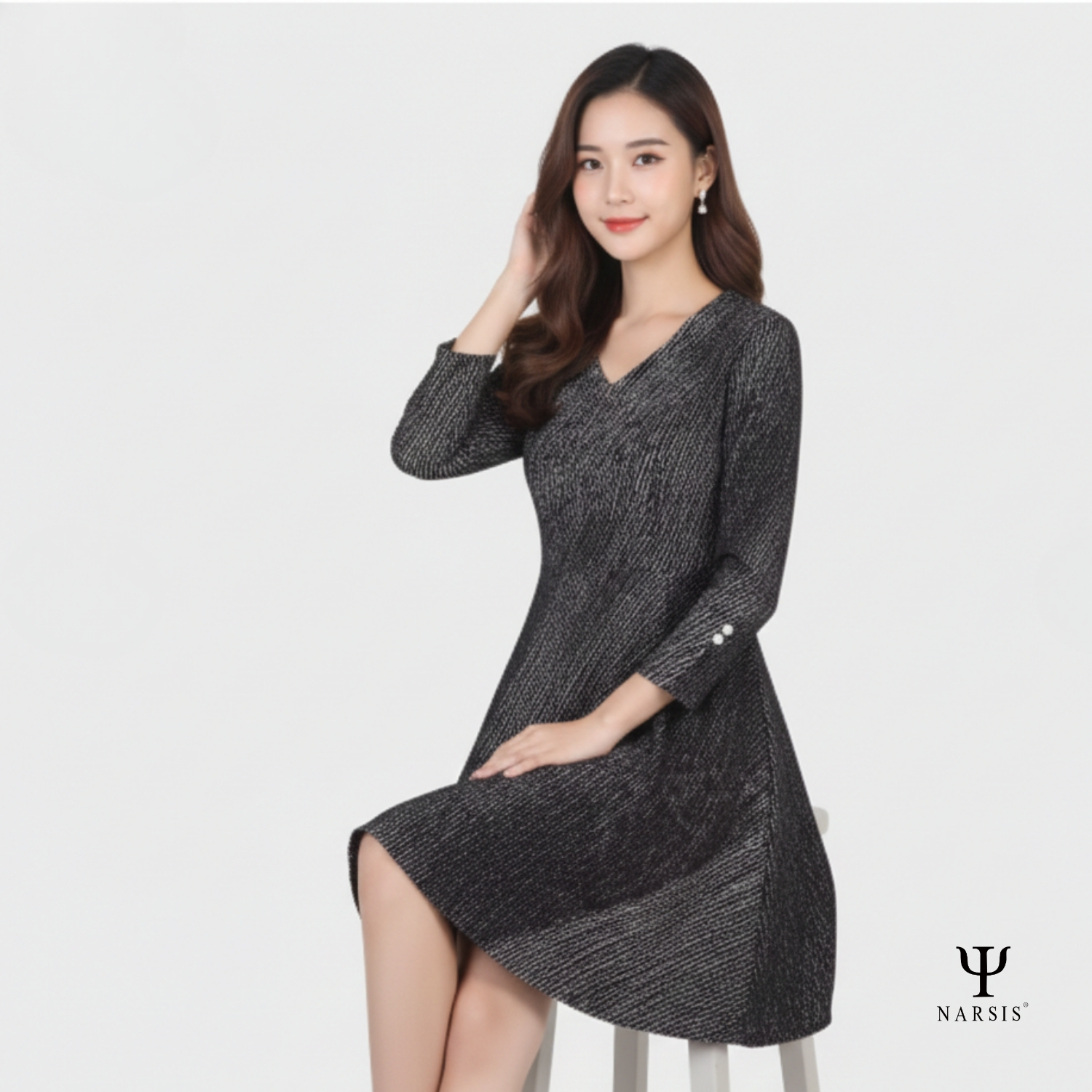 VÁY NỮ B9007 NARSIS CHẤT LIỆU THOÁNG MÁT, DỄ CHỊU, THOẢI MÁI CẢ NGÀY, DỄ VẬN ĐỘNG_thumbnail_2