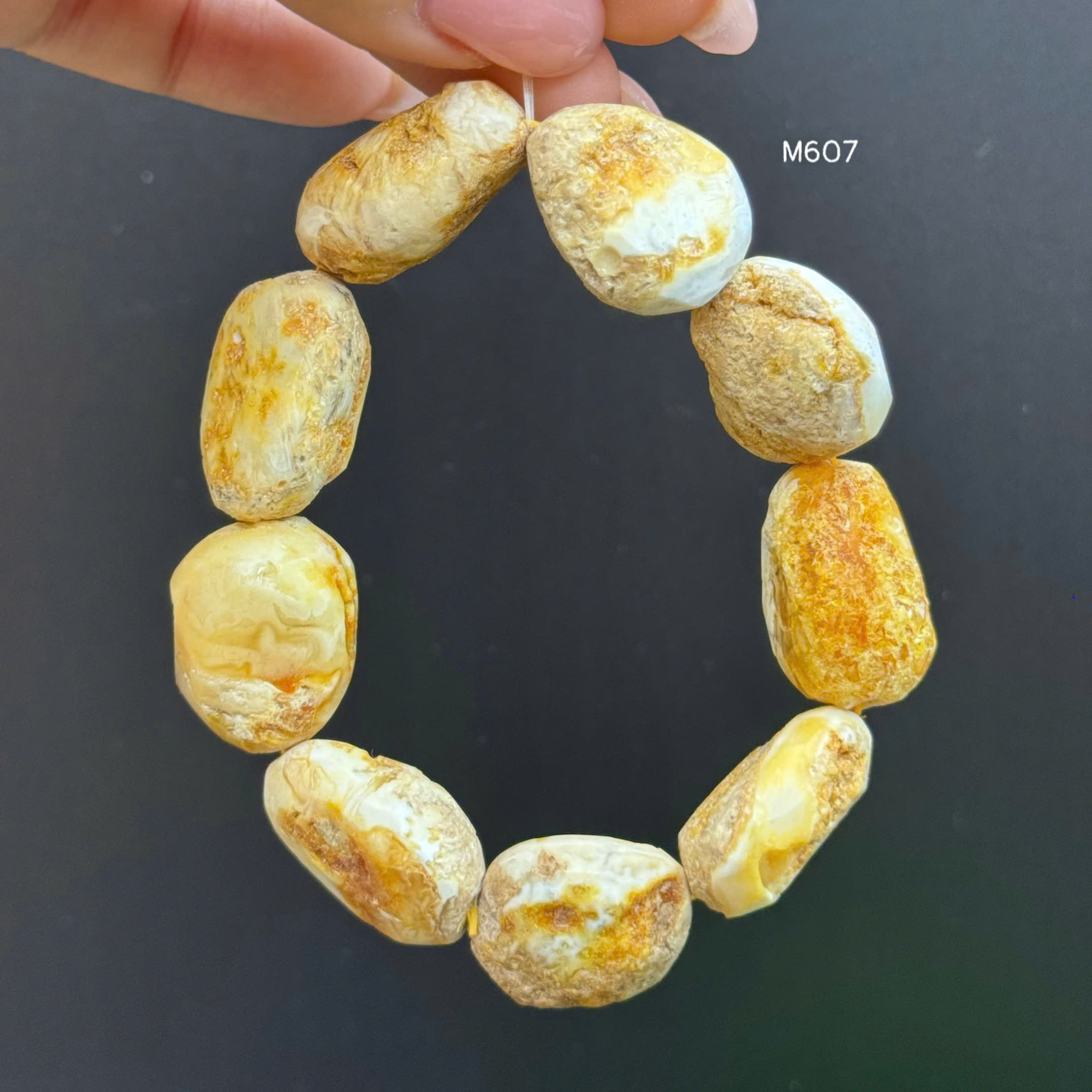 Lắc Tay Hổ Phách Bạch Thô - M607_thumbnail_2