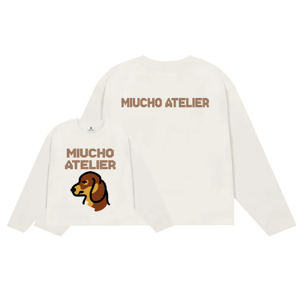 Áo thun tay dài form boxy Miucho cotton thoáng mát mềm mại cổ tròn Atelier in mix 2690_thumbnail_8