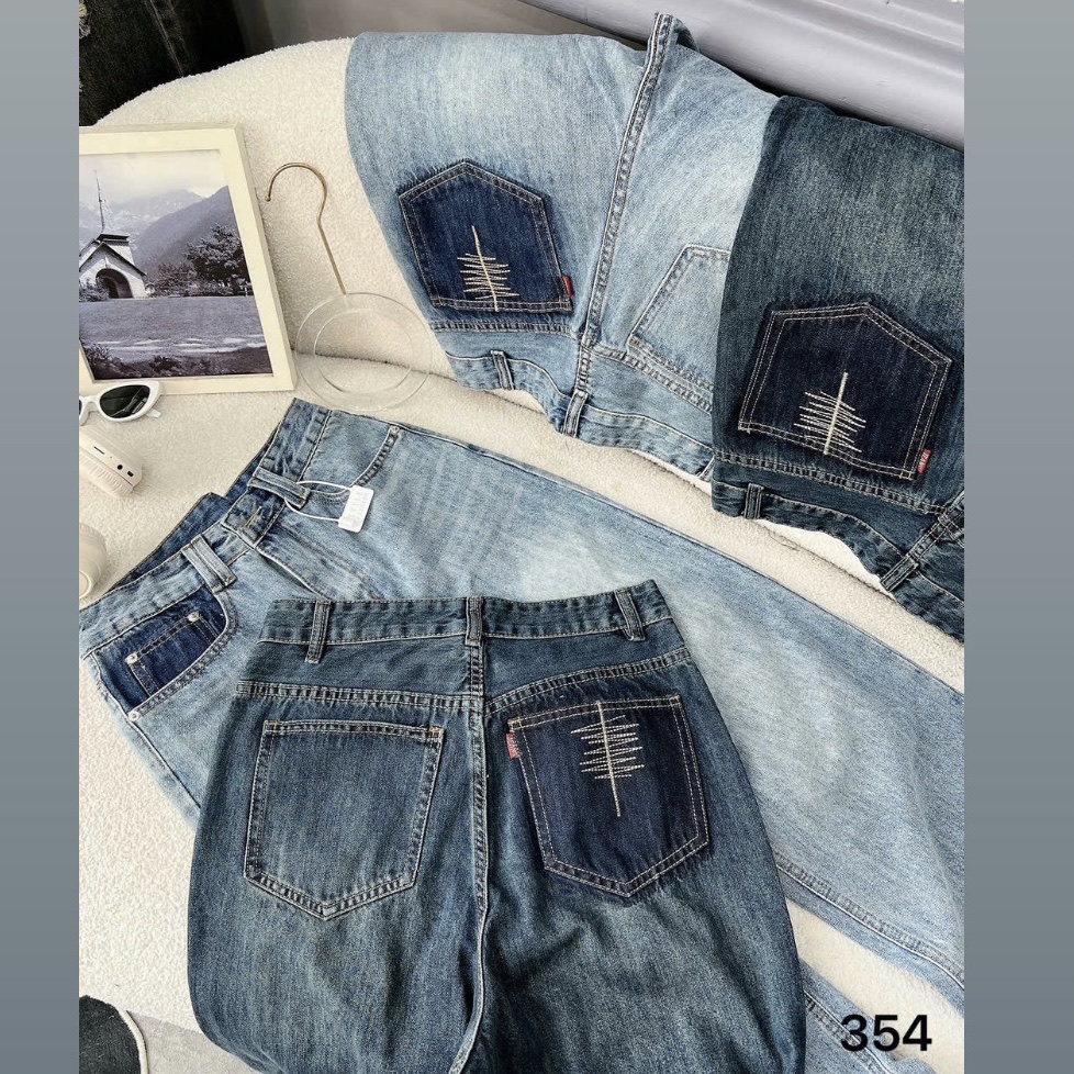 Quần suông jean thêu lưng cao kiểu QJ354 dành cho nàng béo mập từ 55-90kg_thumbnail_6