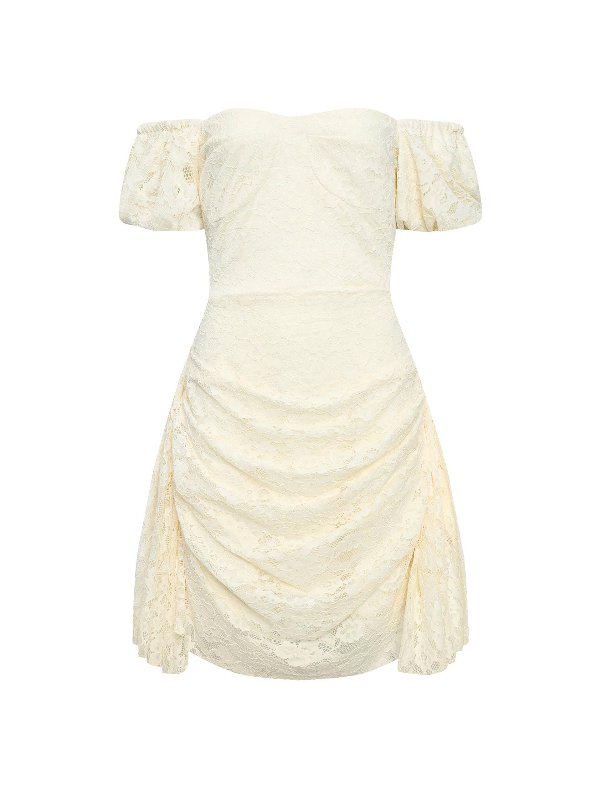 BIGSZE NỮ - Đầm ren ngắn nhún kiểu V-DA217_thumbnail_4