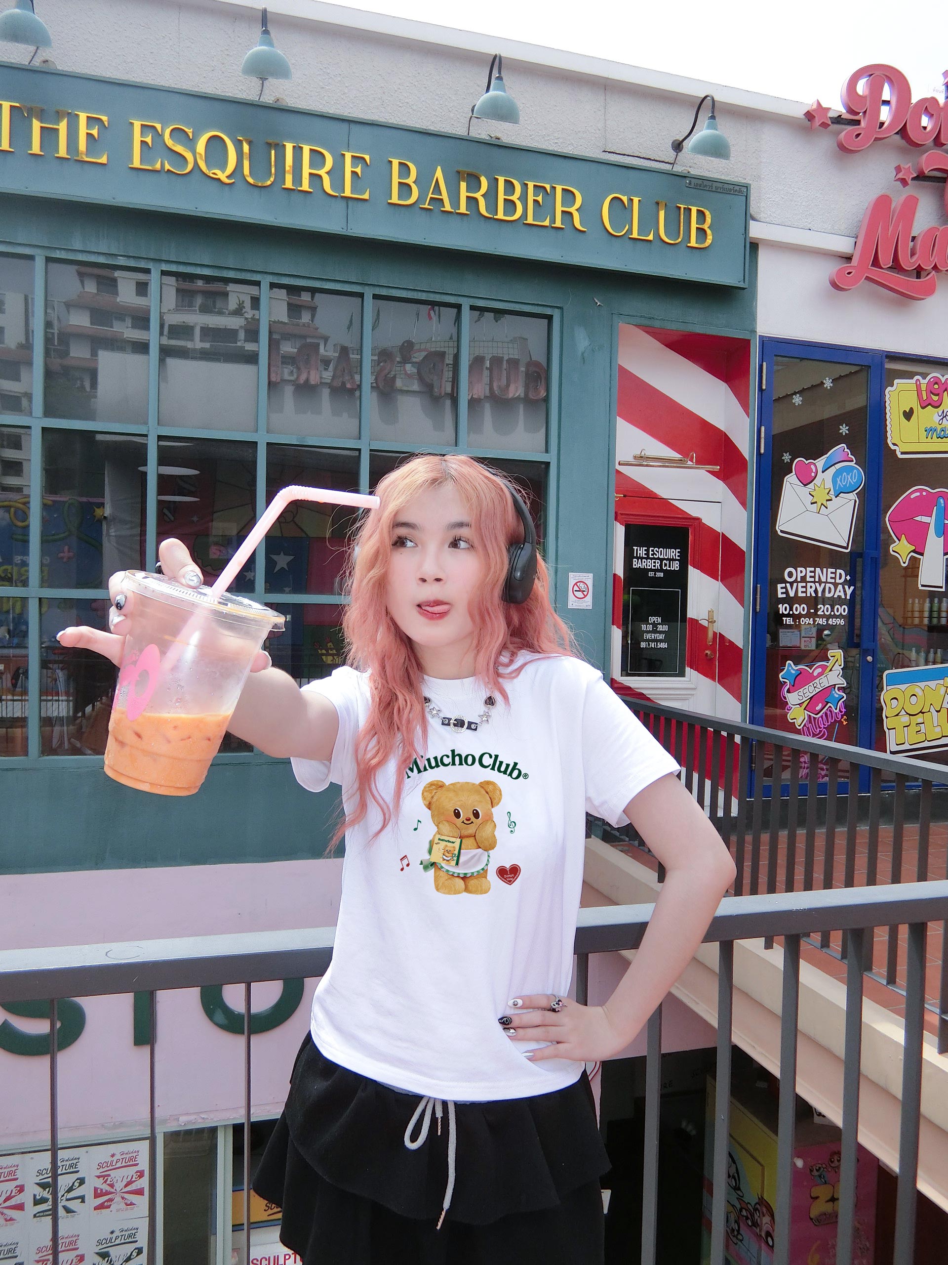 Áo baby tee Butter Bear đáng yêu form ôm ABD1341 Miucho tay ngắn vải cotton in mix_thumbnail_3