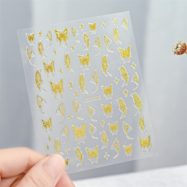 Sticker - Bướm - DH488 - Vàng Gold