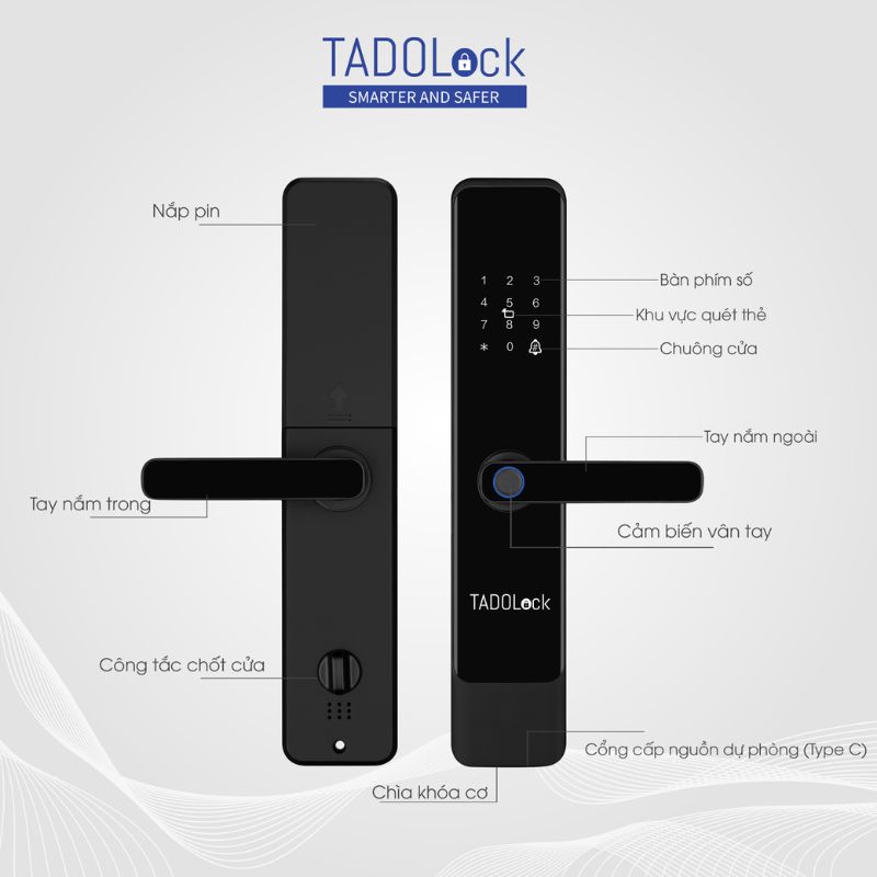 KHÓA THÔNG MINH TADOLock Cửa gỗ (Vàng hồng cổ điển)_thumbnail_1