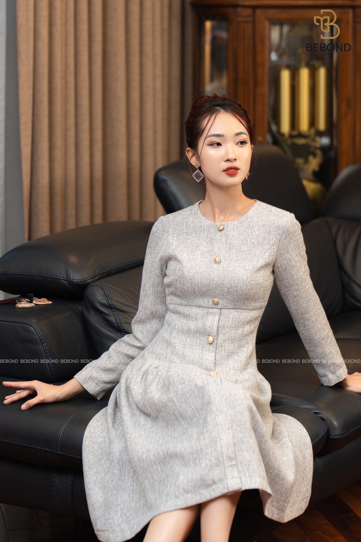 Đầm dạ xước màu GHI - Joyce Dress_thumbnail_3