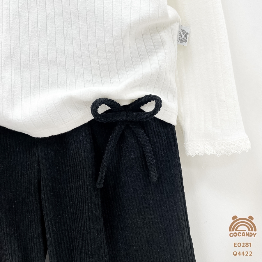 Quần dài nhung ĐEN gấu bèo túi nơ_thumbnail_2