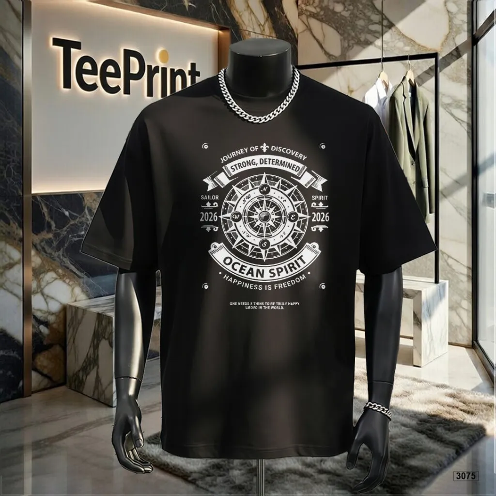 Áo thun nam form rộng TeePrint streetwear 3075