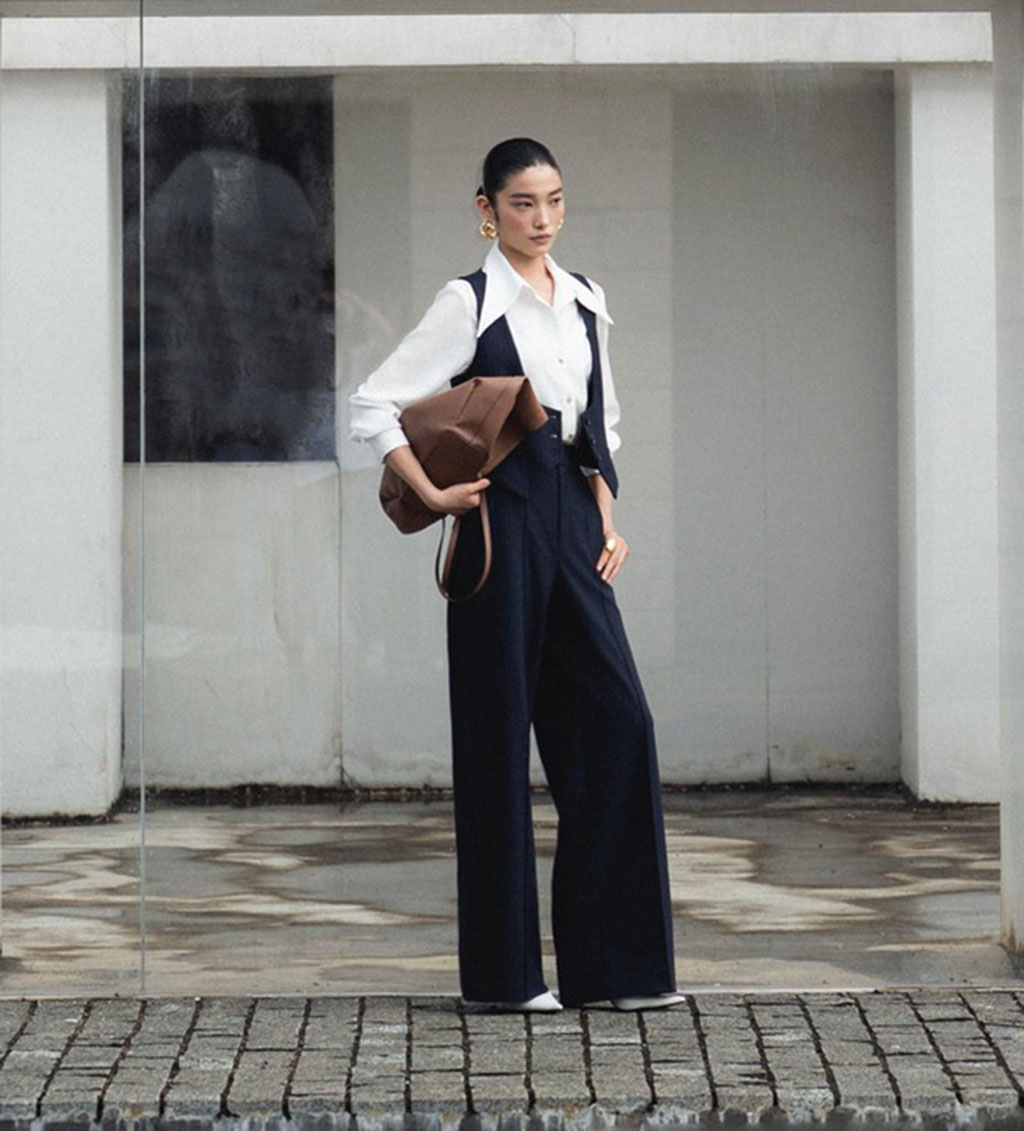 Quần suông kẻ cạp quai nhê HAGOO_thumbnail_3