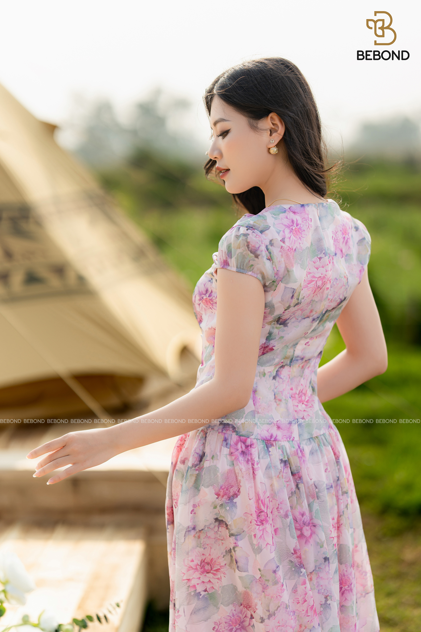ĐẦM VOAN HOA CẨM CHƯỚNG- SARAH DRESS