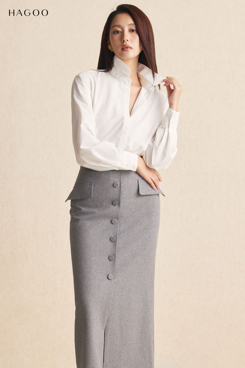 Áo sơ mi Basic HAGOO_thumbnail_1