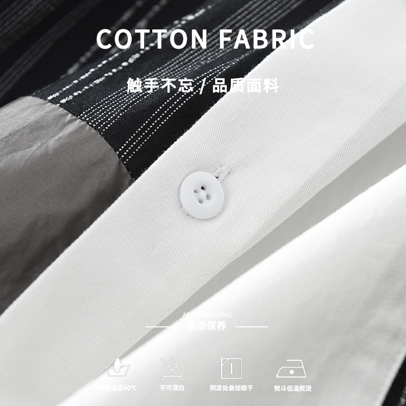 Áo Sơ Mi Dài Tay Chắp Vá Nhật Bản Nam – Phong Cách Retro Nghệ Thuật, Dáng Rộng Thời Trang_thumbnail_2