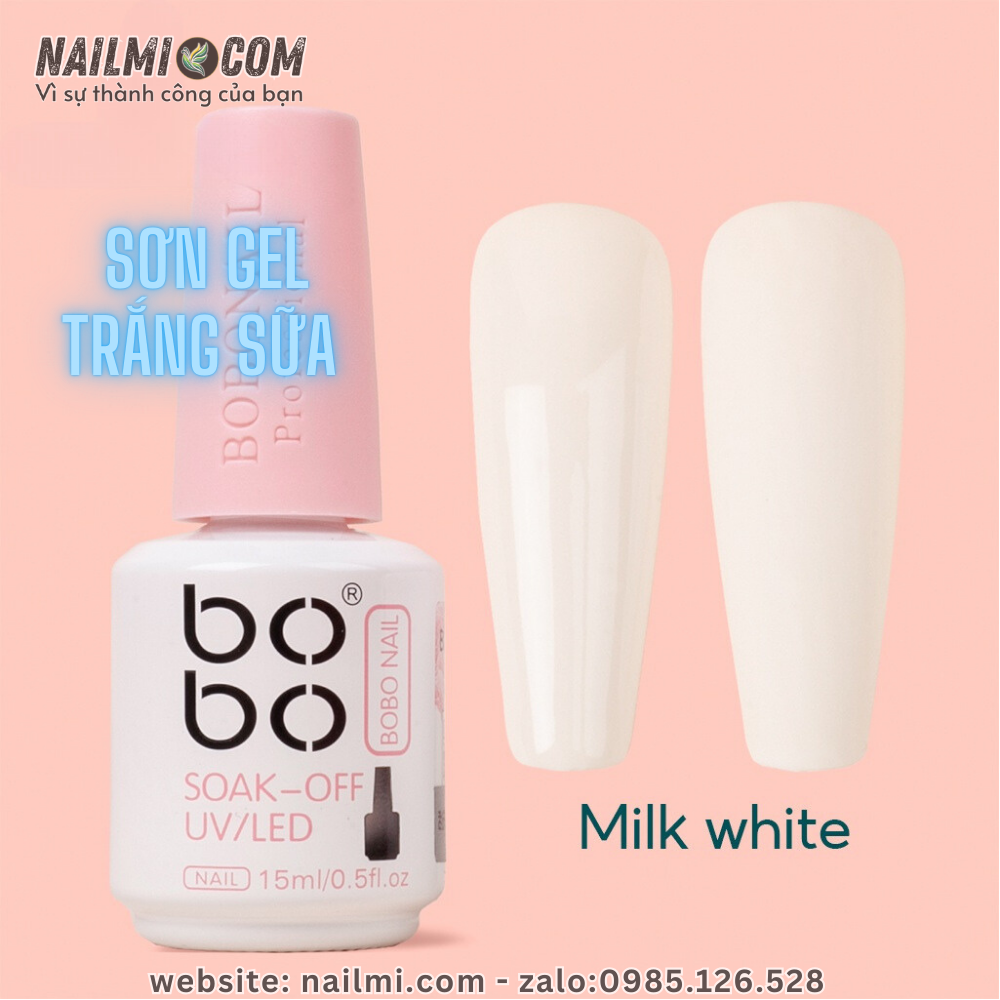 Sơn gel lẻ - Trắng sữa Bobo